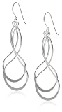 Sterling Silver Abstract Figure-8 Drop Earrings