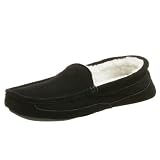 Dearfoams Mens Genuine Suede Moccasin
