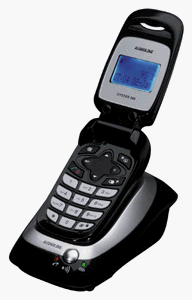 Elektronik Und Foto: AUDIOLINE OYSTER 500 DECT-Telefon im Handyformat, Freisprechfunktion, GAP-f�hig, zwei blau beleuchtete Dot-Matrix-Displays, polyphone Klingelt�ne, Telefonbuch mit 50 Speicherpl�tzen