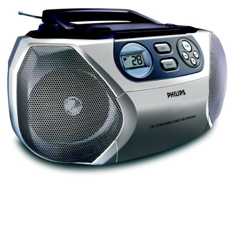 Projektoren: Philips AZ 1017 / 12 CD-Radiorekorder silber/schwarz