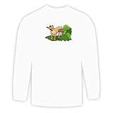 Long Sleeve T-shirt with domestic, stick, master, dogs, tooth, carry, animal, dog, boxer, canine