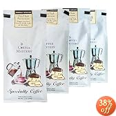 Coffee Masters Flavored Coffee, Irish Buttercream Decaffeinated, Ground, 12-Ounce Valve Bag, (Pack of 4)