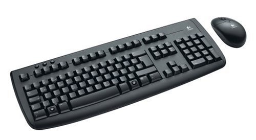 Lautsprecher: Logitech Cordless Desktop Deluxe 650 OEM Tastatur schnurlos 105 Tasten MS WXP D + kabellose optische Maus Schwarz