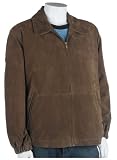 Brandon Thomas Mens Suede Bomber Jacket