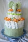 Green Elephant Cake ~ Diaper Cake