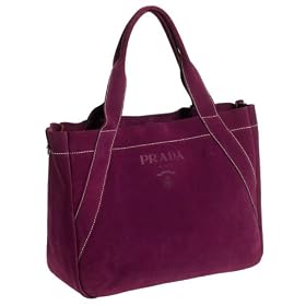 Prada suede tote bag in Viola
