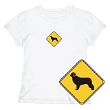 T-SHIRT WOMAN WHITE  SIGN NEWFOUNDLAND  DOG