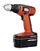 Black & Decker CDC180AK 18V Cordless Drill Kit, Charger & Battery, Includes 30 Accessories