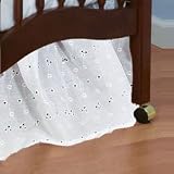 Standard Crib Eyelet Dust Ruffles - color ecru