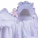 Little Angel Bassinet liner & hood - color pink ribbon - Size 16x32