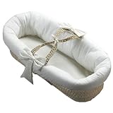 Eyelet Fitted Baby Moses Basket - Color Butter