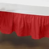Standard Crib Solid Dust Ruffles - Color red