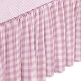 Standard Crib Gingham Dust Ruffles - black color