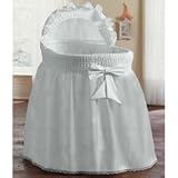 Embossed Damask Creation Pillow and Blanket - Color White