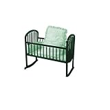 Solid Color Eyelet Portable Crib Bedding - Color Mint eyelet