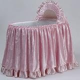 Vintage Velvet Bassinet Set - Color Pink