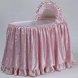 Vintage Velvet Bassinet Set - Color Blue