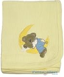 Boyds Bears Stargazing Appliqued Thermal Baby Blanket