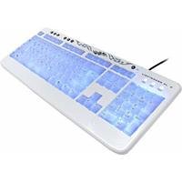 Speicherkarten: REVOLTEC LightBoard XL 2 weiss Tastatur USB 105 Tasten MS W98 D Weiss