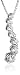 14k White Gold Journey Curve Pendant (1/4 cttw, H-I Color, I1 Clarity)