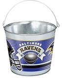 Baltimore Ravens Metal 5 Quart Pail. Brand New Quality Product