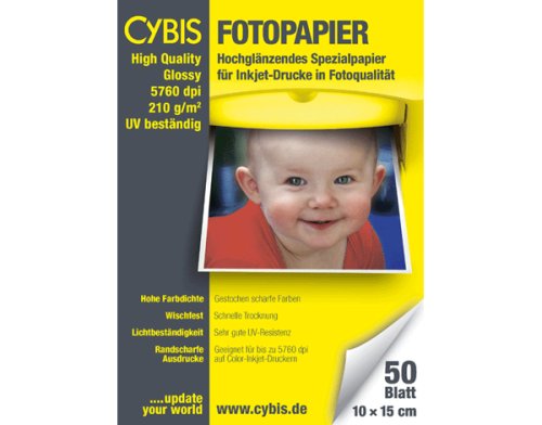 Camcorder: Cybis Fotopapier glossy 10x15 50Blatt