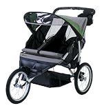 InStep Ultra Runner 2 Double Jogging Stroller (Green/Lt Gray/Black)