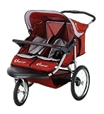 InStep Safari Swivel Double Stroller (Red/Black)