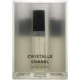 Cristalle by Chanel for Women Cristalle To Go 3 x 0.5 oz Eau de Toilette Spray 1 Purse Spray and 2 Refills