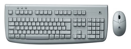 Lautsprecher: Logitech Cordless Desktop Deluxe 650 weiss OEM Tastatur schnurlos 105 Tasten MS WXP D + kabellose optische Maus Weiss