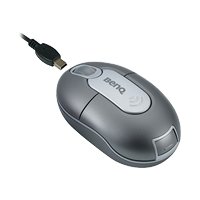 Kamerazubeh&ouml;r: BenQ M310 Notebook 3-Tasten Maus mit Scrollrad, optisch, USB schnurlos, silber