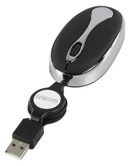 Audio und Video: USB Mini optische Scroll Maus mit ausziehbarem Kabel