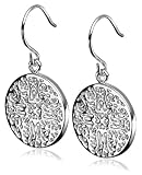 Sterling Silver Filigree Circle Dangle Earrings