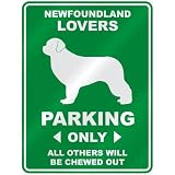  NEWFOUNDLAND LOVERS PARKING ONLY  PARKING SIGN DOG