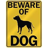BEWARE OF  AMERICAN PIT BULL TERRIER  PARKING SIGN DOG