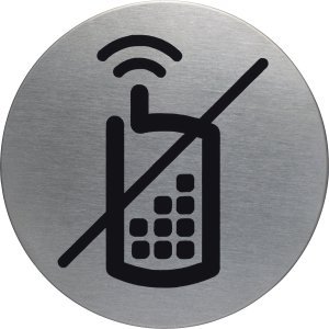 Edelstahl-Pictogramm Handy Verboten