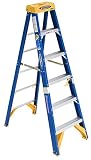 Werner Old Blue Electricians Jobstation 6-Foot 375-Pound Duty Rating Fiberglass Stepladder/Jobstation #OBEL6