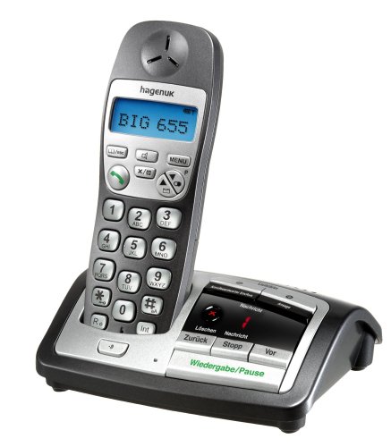 Heimkinosysteme: Hagenuk BIG 655 schnurloses Telefon mit Anrufbeantworter