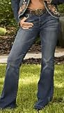 Petite KIKIT Belted Whip Stitch Jeans