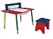Ziggy Art Raphael Wooden Art Table And Chair With Paper Dispenser And Paint Pots