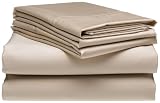 600-Thread-Count Wrinkle Free Queen Sheet Set, linen