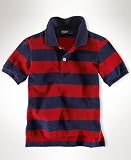 Polo by Ralph Lauren Boys Short Sleeve Stripe Mesh Polo