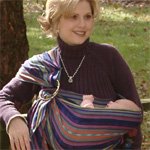 Maya Wrap Sling-Sage Green Stripe