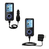 Sandisk Sansa E200 Car / Auto and Wall / AC Essential Charger Kit w/ Tip Exchange - Gomadic Brand