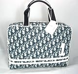 Dior Handbags (Blue/White) Coated Canvas CPD44215 Trotter Document Briefcase Bag