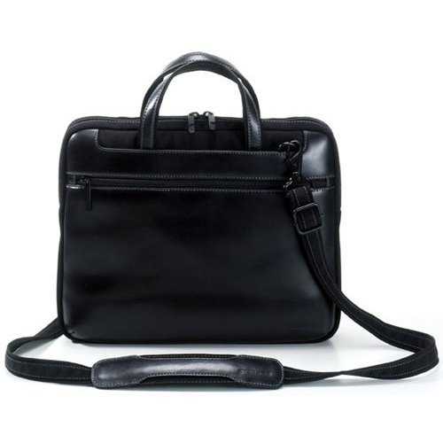 TV Ger&auml;te: Tucano Work_out Ledertasche f�r Notebooks Small (f�r 12" bis 13,3") schwarz