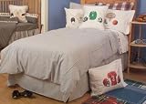 Sports/Transportation Navy Ticking Twin Comforter