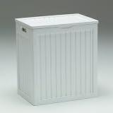 Redmon White Contemporary Country Laundry Hamper