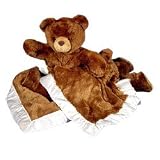 My Banky Chancy Brown Bear Large Plush Baby Blanket