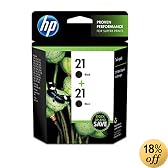 HP 21 Black Retail Twinpack